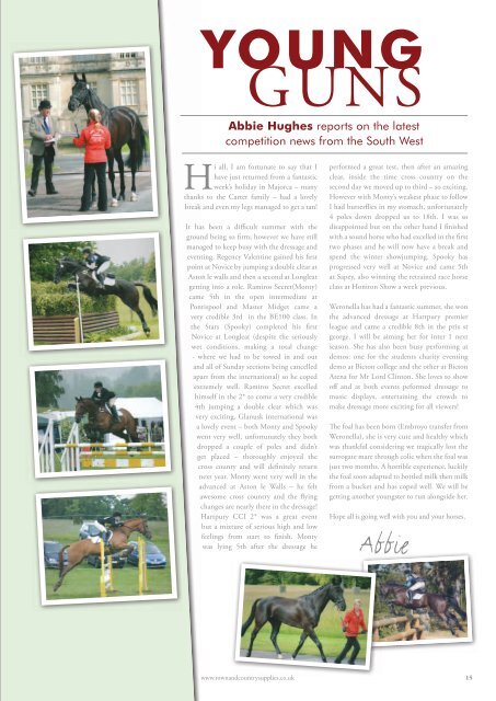 THE EQUESTRIAN EVENT OF THE YEAR! - Countrywide Farmers