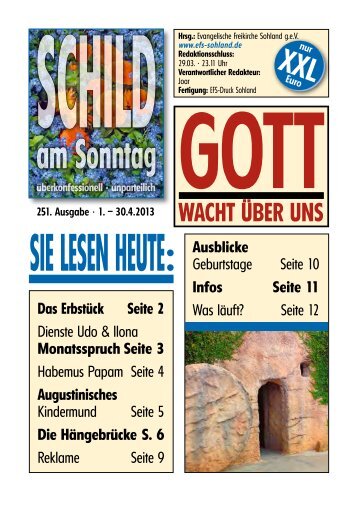 Gemeindeblatt April 2013 - Evangelische Freikirche Sohland