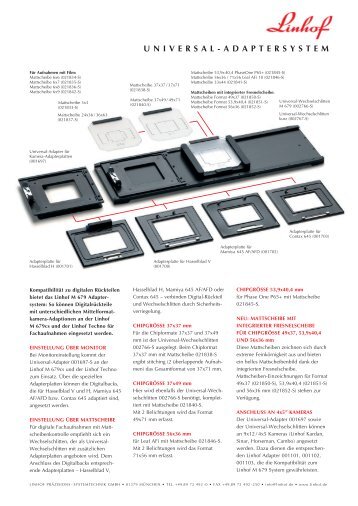 UNIVERSAL-ADAPTERSYSTEM - bei Linhof