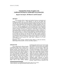 Comparative study of organic and traditional farming for sustainable ...