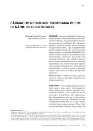 fÃ¡rmacos residuais: panorama de um cenÃ¡rio negligenciado