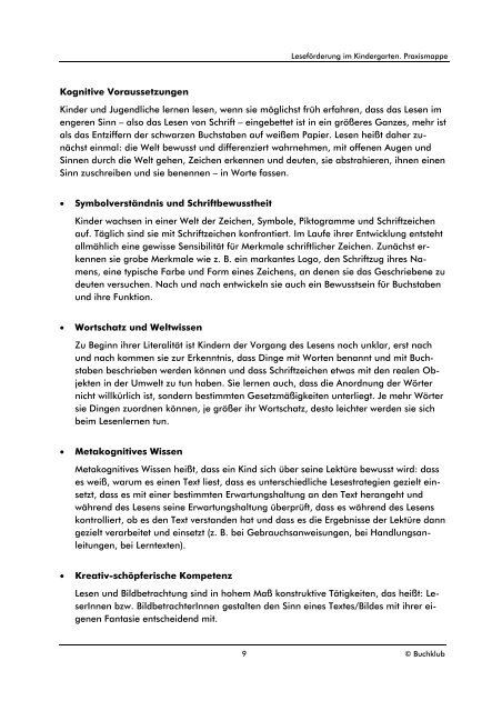 Leseförderung im Kindergarten, PDF - LesepartnerInnen