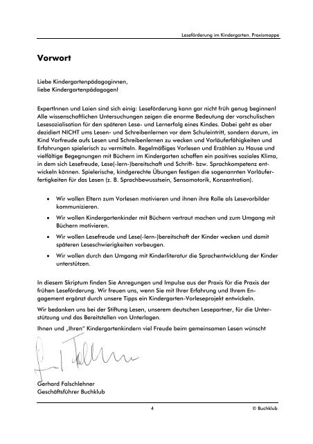 Leseförderung im Kindergarten, PDF - LesepartnerInnen