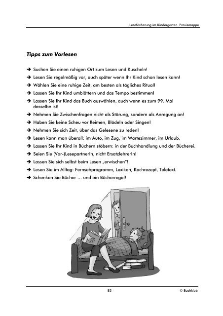 Leseförderung im Kindergarten, PDF - LesepartnerInnen