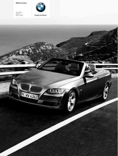 Freude Am Fahren Bmw 3er Cabrio Preisliste Stand Bmwarchiv De