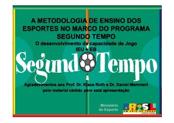 A metodologia de ensino dos esportes no marco do programa ...