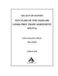 The India-Sri Lanka Free Trade Agreement Ten Years On