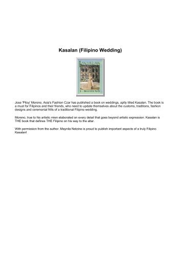 Kasalan (Filipino Wedding) - Philippine Culture