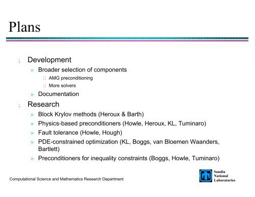 The Trilinos Solver Framework