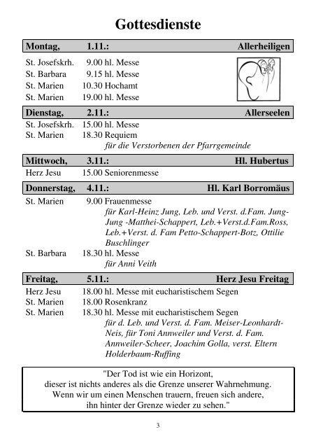Pfarrbrief 11/2010 - Kath. Kirchengemeinde St. Marien Neunkirchen