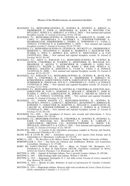 Mosses of the Mediterranean, an annotated checklist - Optima-bot.org