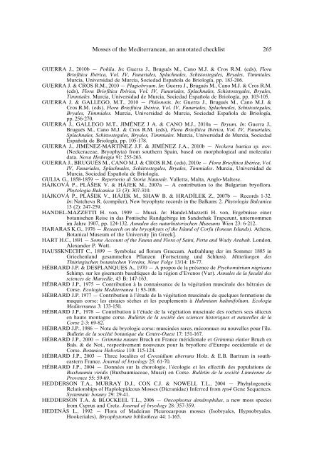 Mosses of the Mediterranean, an annotated checklist - Optima-bot.org