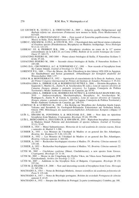 Mosses of the Mediterranean, an annotated checklist - Optima-bot.org