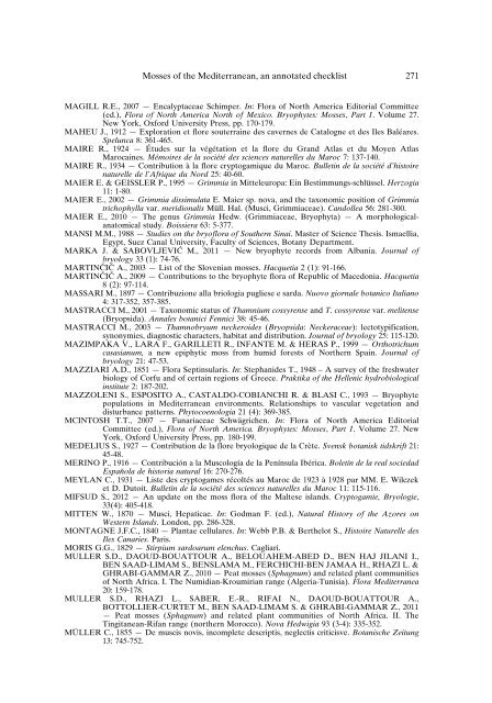 Mosses of the Mediterranean, an annotated checklist - Optima-bot.org