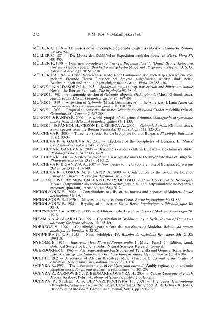 Mosses of the Mediterranean, an annotated checklist - Optima-bot.org