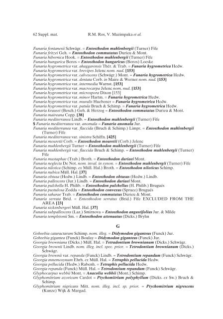 Mosses of the Mediterranean, an annotated checklist - Optima-bot.org