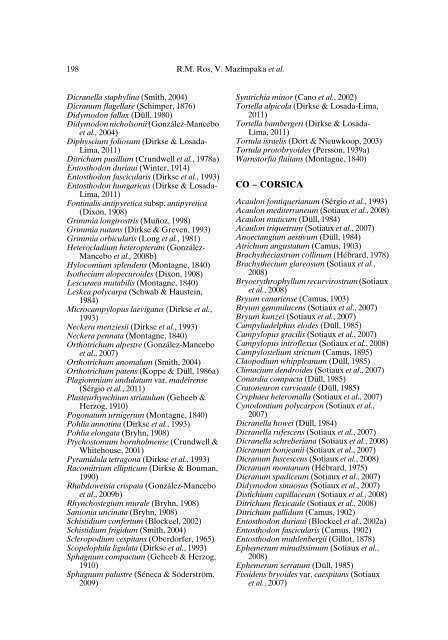 Mosses of the Mediterranean, an annotated checklist - Optima-bot.org