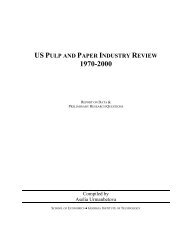 US Pulp and Paper Industry Review: 1970-2000 - The Center for ...