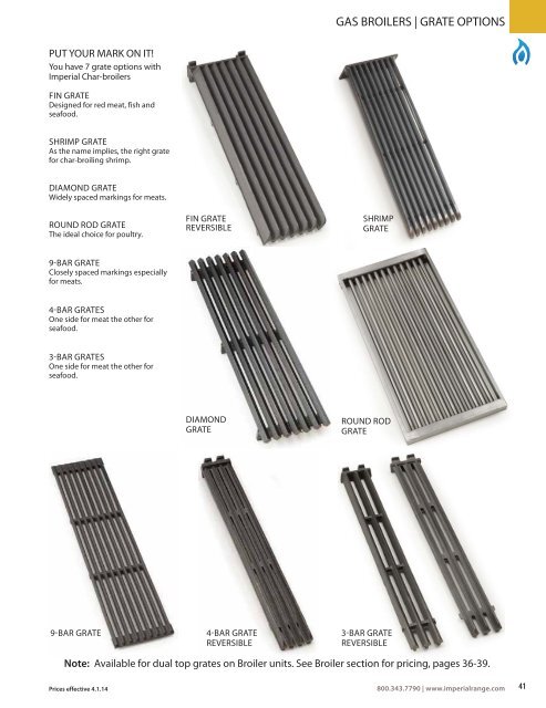 Price List - Imperial Range