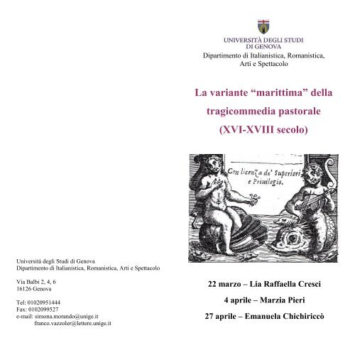La variante âmarittimaâ della tragicommedia pastorale - Diras ...