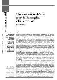 Paola DI NICOLA - Un nuovo welfare per la famiglia che cambia - Meic