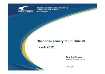Branko Bosiok - ZSSK Cargo