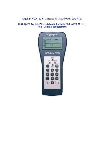 RigExpert AA-230PRO - Antenna Analyzer (0.3 to 230 MHz)