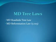MD Tree Laws - Maryland State Highway Administration