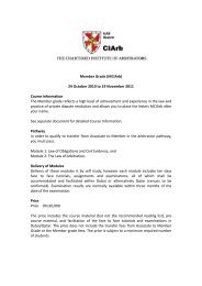 UAE Course Details - Modules 1&2 - 2011 - CIArb