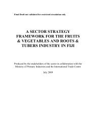 Fiji Sector Strategy for Fruits & Vegetables and Roots & Tubers - aaacp