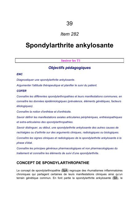 Spondylarthrite ankylosante