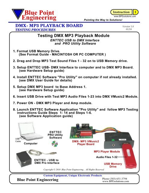 DMX MP3 Player - Blue Point Engineering