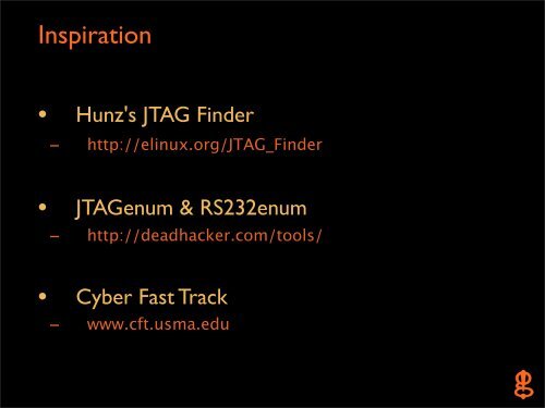 JTAGulator: Assisted discovery of on-chip ... - Grand Idea Studio