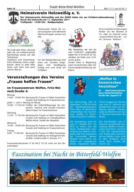 Bitterfeld-Wolfener Amtsblatt - Stadt Bitterfeld-Wolfen