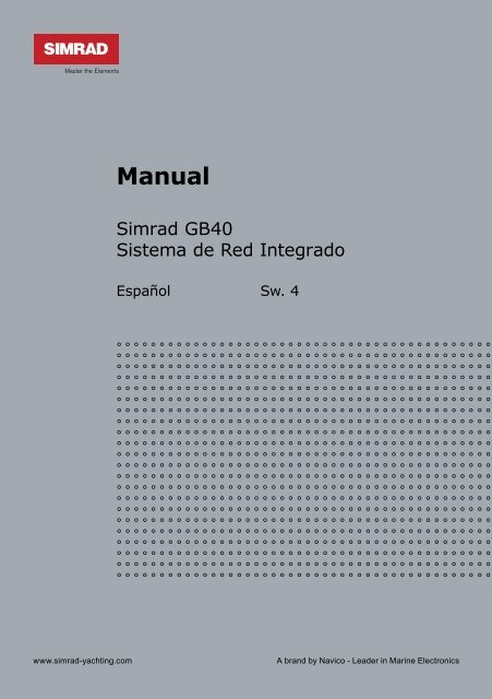 Manual Operacion espaÃ±ol Sistema simrad GB40 - ELECTRONICA ...