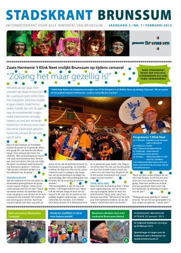 Stadskrant Brunssum, uitgave februari 2012 - Gemeente Brunssum