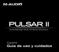 GuÃ­a de uso y cuidados del micrÃ³fono Pulsar II - M-Audio