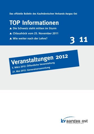 TOP Informationen Veranstaltungen 2012 - KV Schweiz
