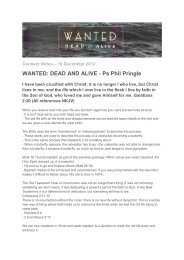 WANTED: DEAD AND ALIVE - Ps Phil Pringle - C3 Church