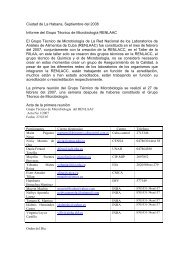 Informe del Grupo TÃ©cnico de MicrobiologÃ­a RENLAAC. - Instituto de ...