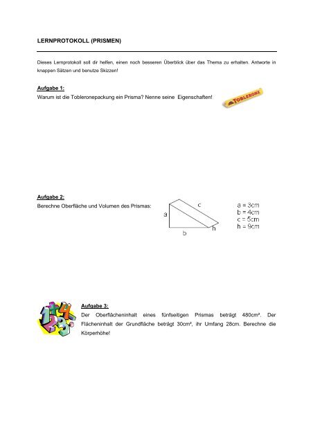 LERNPROTOKOLL (PRISMEN) - problemloesenlernen.de