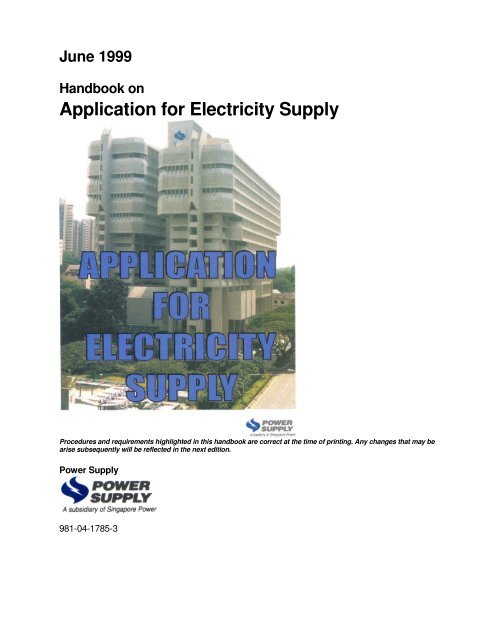 Application for Electricity Supply - Corenet