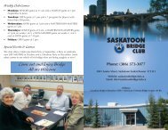 Saskatoon Bridge Club Brochure