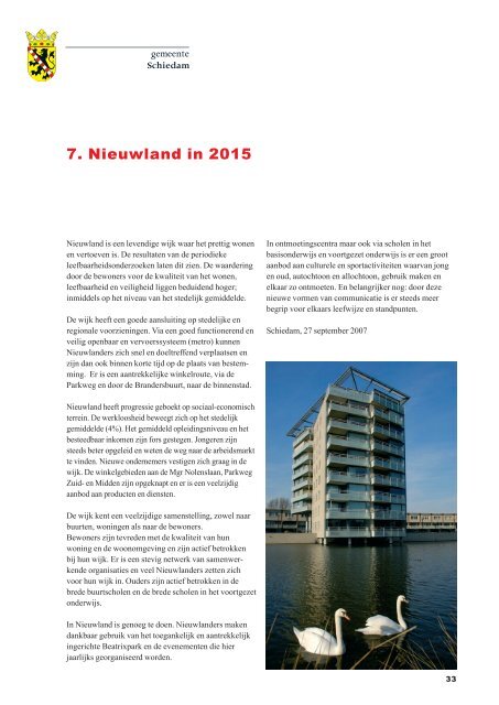 Wijkactieprogramma deel 1 downloaden - Nieuwland-Schiedam.nl