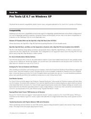 Pro Tools LE 6.7 Read Me.pdf - Digidesign Support Archives