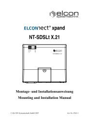 8763-1 Bedienungsanleitung Nt-Sdslt X.21 ... - Elcon Systemtechnik