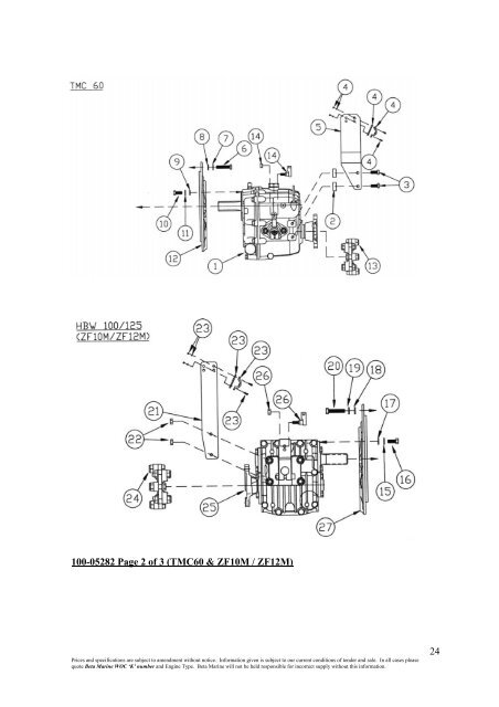 SUPER 5 SERIES 3 CYLINDER ILLUSTRATED ... - Beta Marine