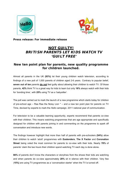 not guilty! british parents let kids watch tv 'guilt free' - The ...