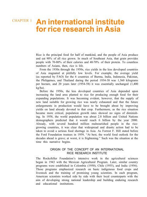 An adventure in applied science - IRRI books - International Rice ...