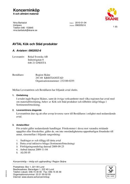 DB5_Avtal_0902052_6Rekal.pdf - Region SkÃ¥ne